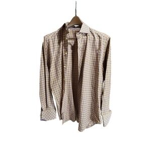 Tailorbyrd Plaid Button Down Shirt Mens Size L Long Sleeve Cotton Blend Casual